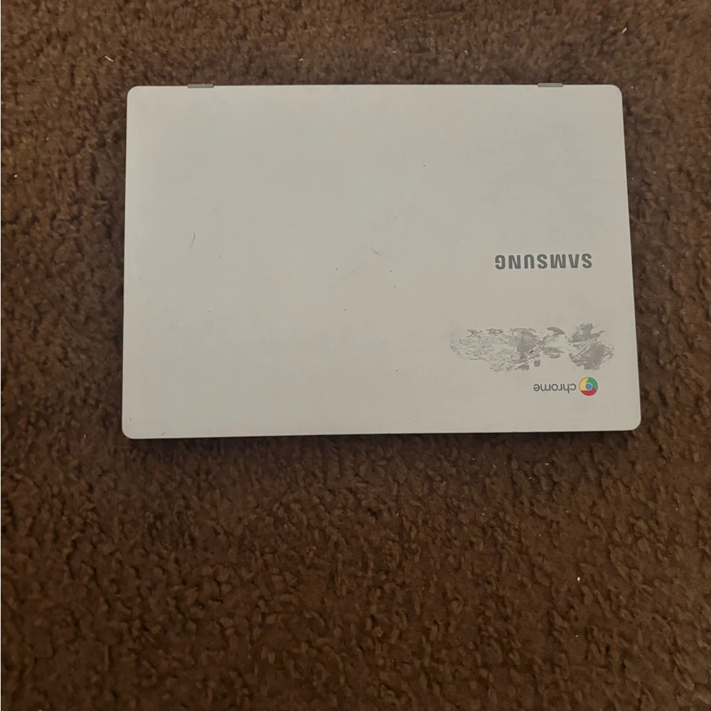 Samsung Silver Chromebook Compact Design with Black Accents